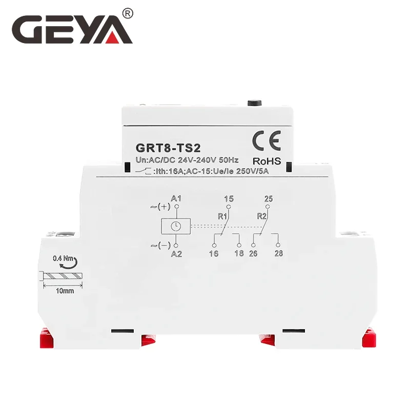 GEYA GRT8-TS Bluetooth Time Control Relay 220V 110V 24V AC~DC Power on off WirelessTimer Switch 16A Mobile Control Smart Timer