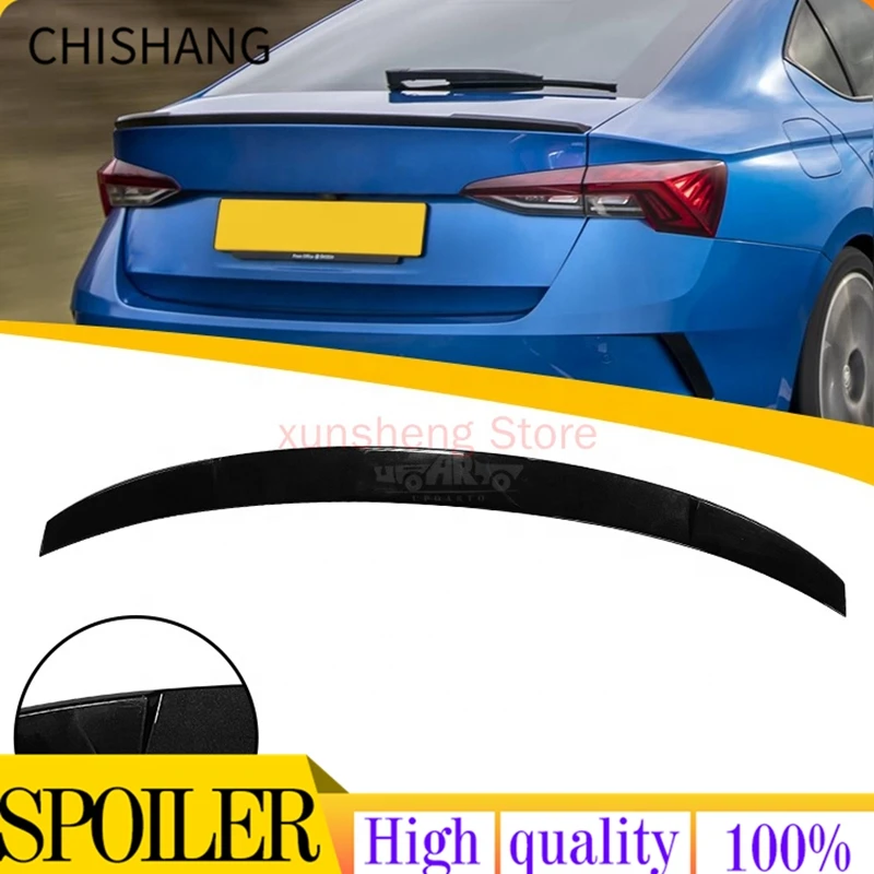 Professional Car Spoilers Factory Produce ABS Plastic Carbon Fiber VRS Style Rear Lip Spoiler For Skoda Octavia 2021