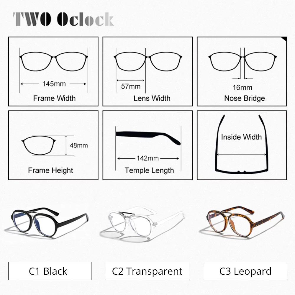 Trendy Oval Eyeglasses Frame Women Men Double Bridge Transparent Glasses Eyepieces Luxury Prescription No Grade Glasses Frame