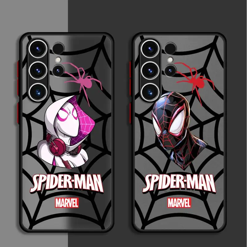 phone cases for Samsung Galaxy S23 Ultra case S20 9 S24 S21 FE Note20 S10 S22 10 Luxury Cover funda Spider Gwen Marvel SpiderMan