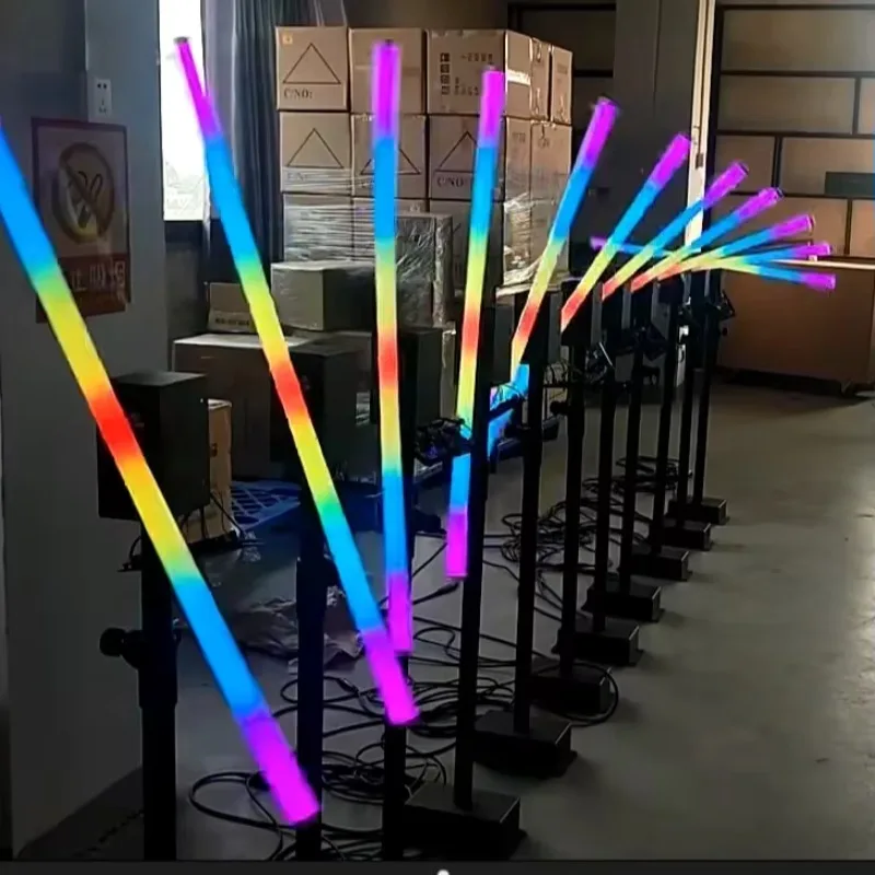DMX 512 RGB كامل اللون LED 360 تدور أنبوب مصفوفة بكسل دوارة