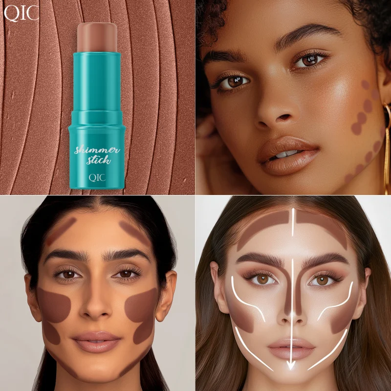 

QIC Shimmer Stick: Colors Highlighting, Blush, Contouring, and Eye Makeup