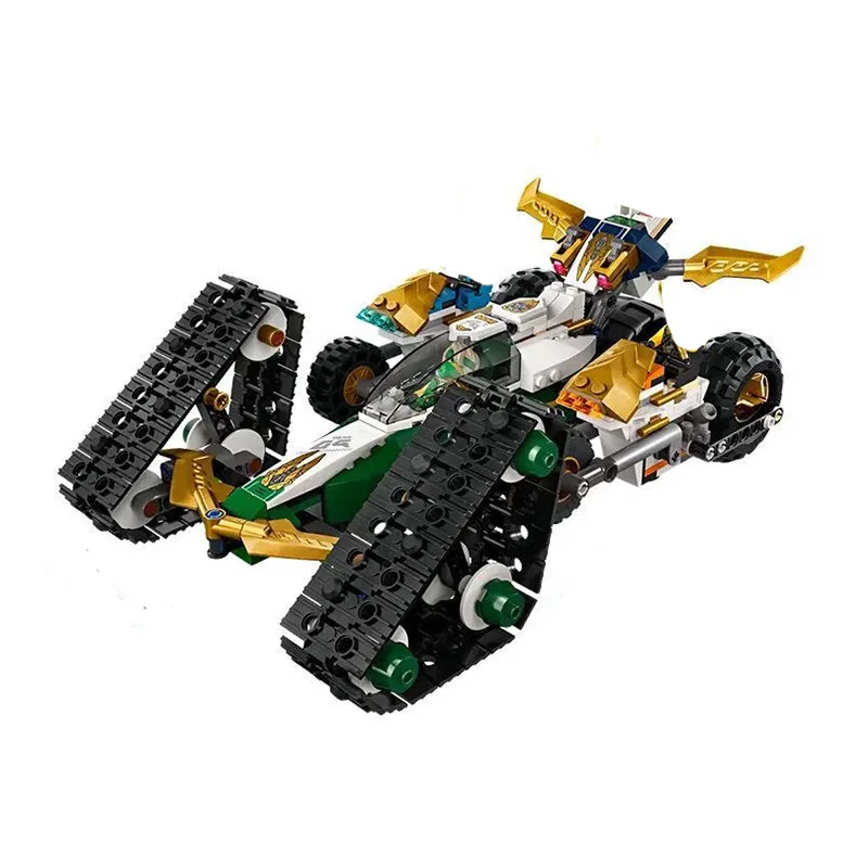 

2025 Новый год 71820 Композитная боевая колесница команды ниндзя для мальчиков и девочек Сборка строительного блока Новогодний подарок