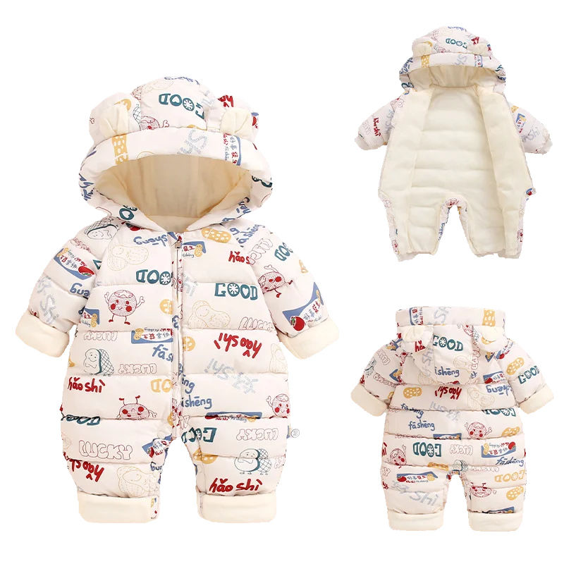 Baby Girl Clothes Jumpsuit New Newborn Clothes Bag Plus Velvet and Thickening Hoodies Outdoor Outfit Space Suit 5-day Shipping