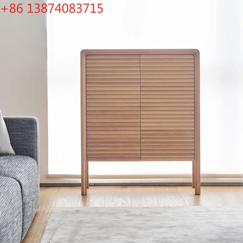 Solid wood high-edge cabinet, Nordic Japanese side cabinet, storage