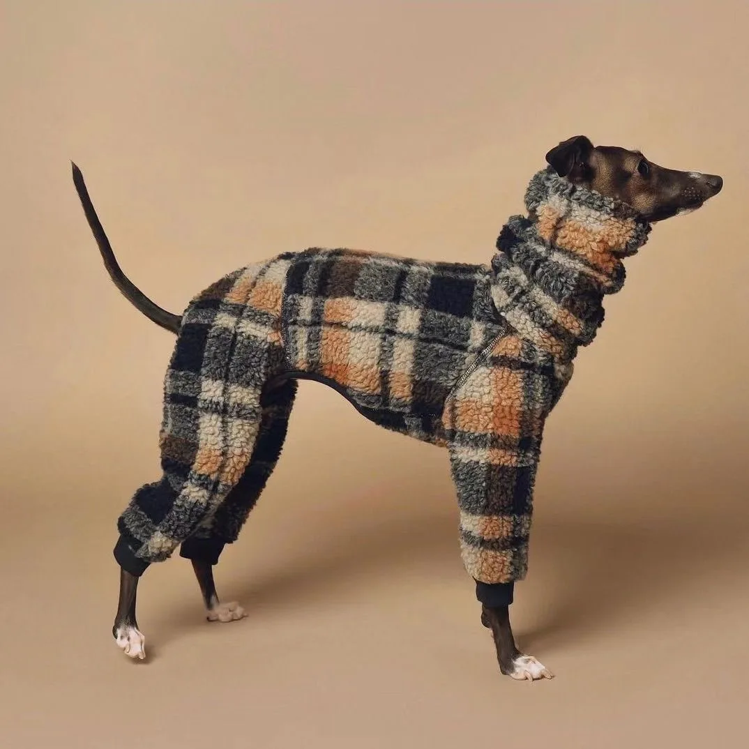 

Double-sided Velvet Whippet Berlington Terrier Dog Clothes Turtleneck Dog Coat Windproof Clothes Warm Jacket for Italy Greyhound