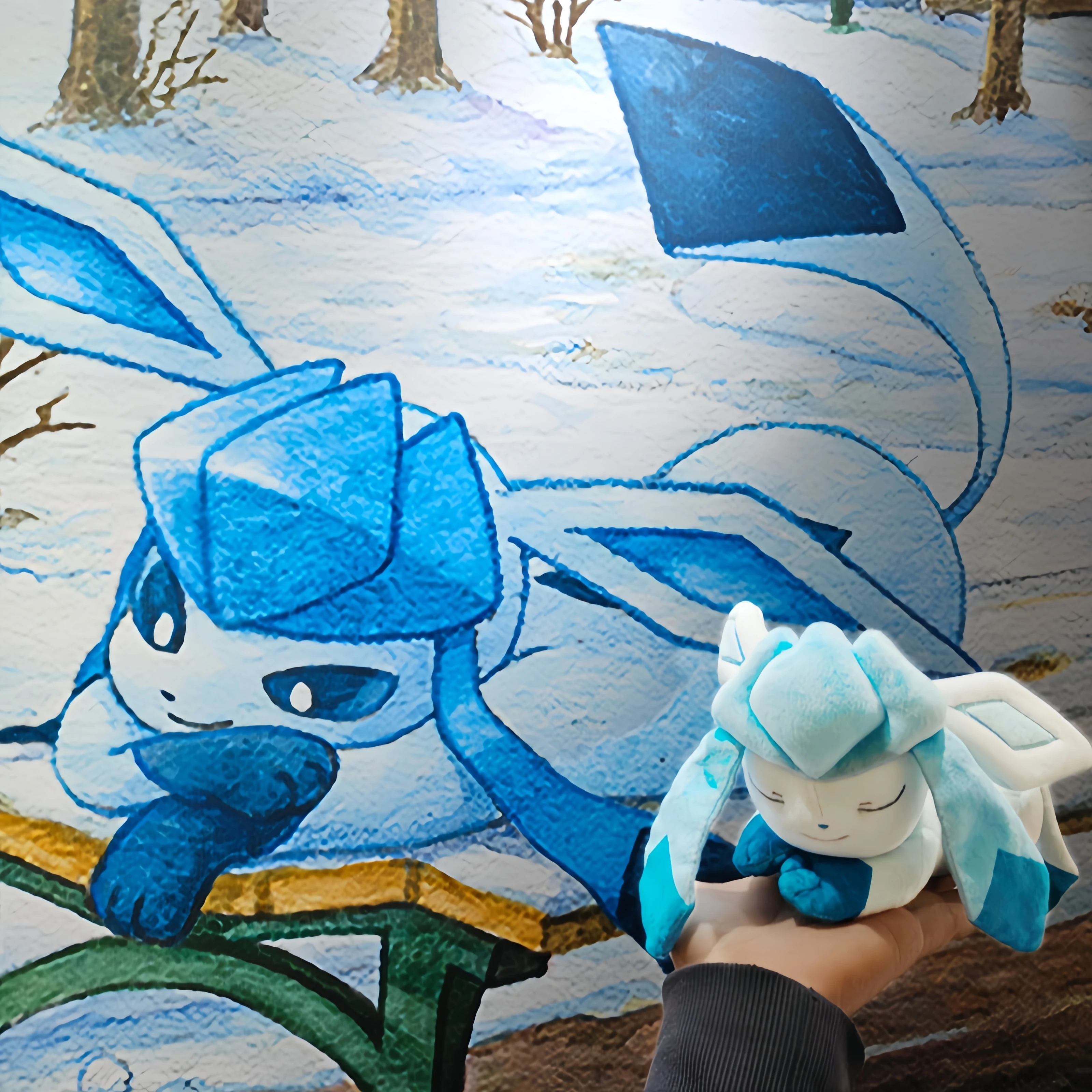 Pluszak Pokemon Eeveelution Sleep Glaceon Leafeon Sylveon, zabawki pluszowe Charizard Gengar Piplup Sprigatito Pawmi Mew, prezent