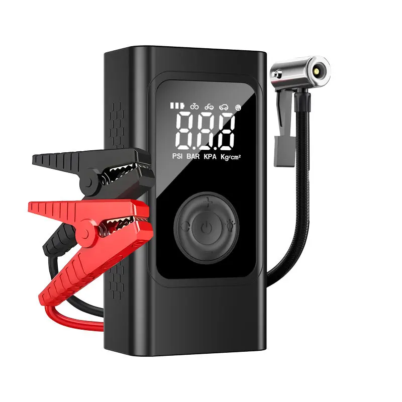 Vehicle-Mounted Air Pump   Start Power Supply All-in-One Machine LED Digital Display 12V for Car