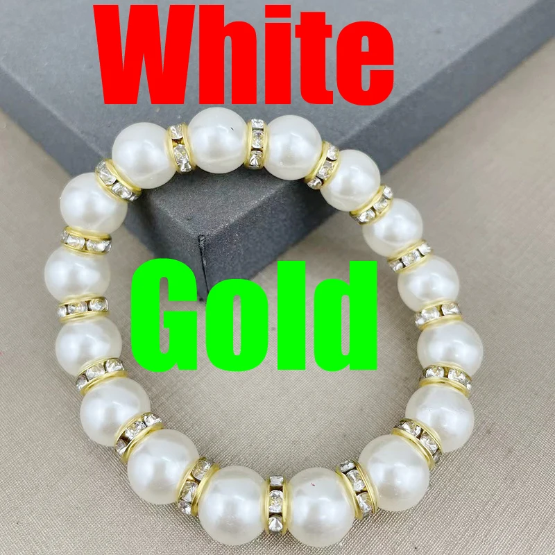 tiki fnaf по 1 грн все 10mm White Pearl Bracelet Women браслет Rope Chain Strand Bangle браслеты на руку женские Fine Quality