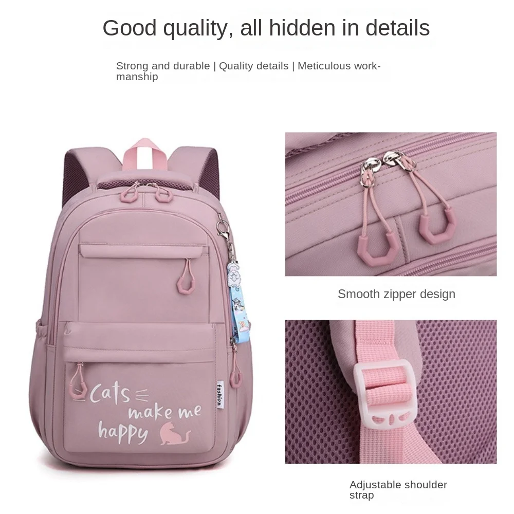 Large Capacity School Bags Cute Lightweight Waterproof School Backpack Nylon Material Breathable Rucksack Bagpack Teenager