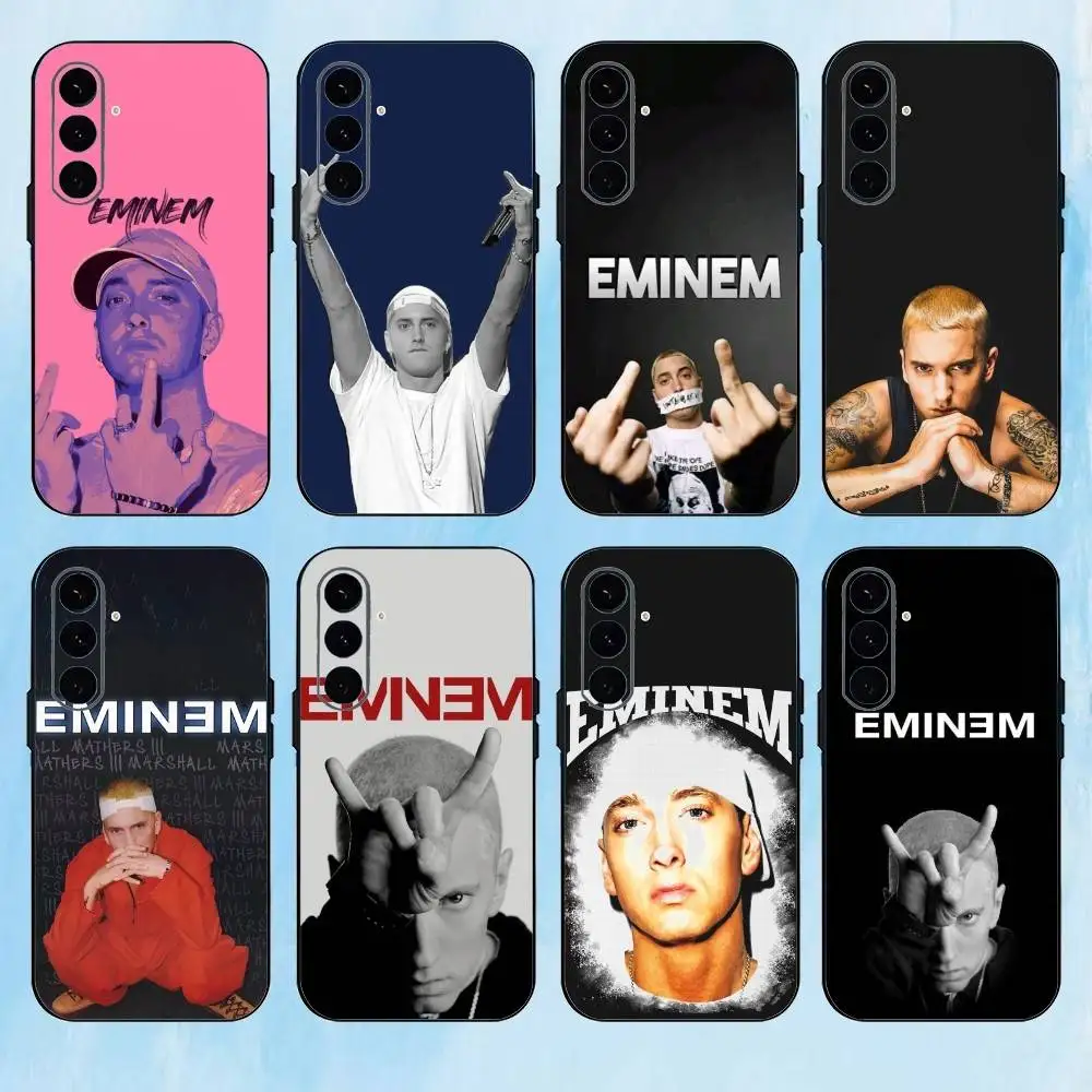 

S-Singer E-Eminem Phone Case For Samsung Galaxy A73,A72,A71,A70,A53,A52,A51,Others Soft Black Cover