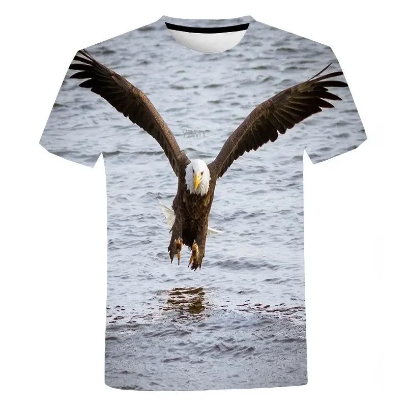 

Summer Loose Eagle 3D Print Men's T Shirt Animal Funny Graphic Male Oversized Tops Tees O Neck Short Sleeve Streetwear Top