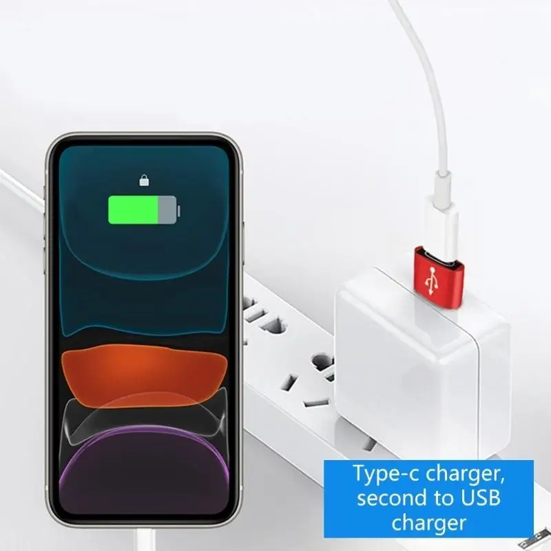 D08B Fast Speed USB C to USB Adapter, 5Gbps Data Transfer OTG Converters for PC