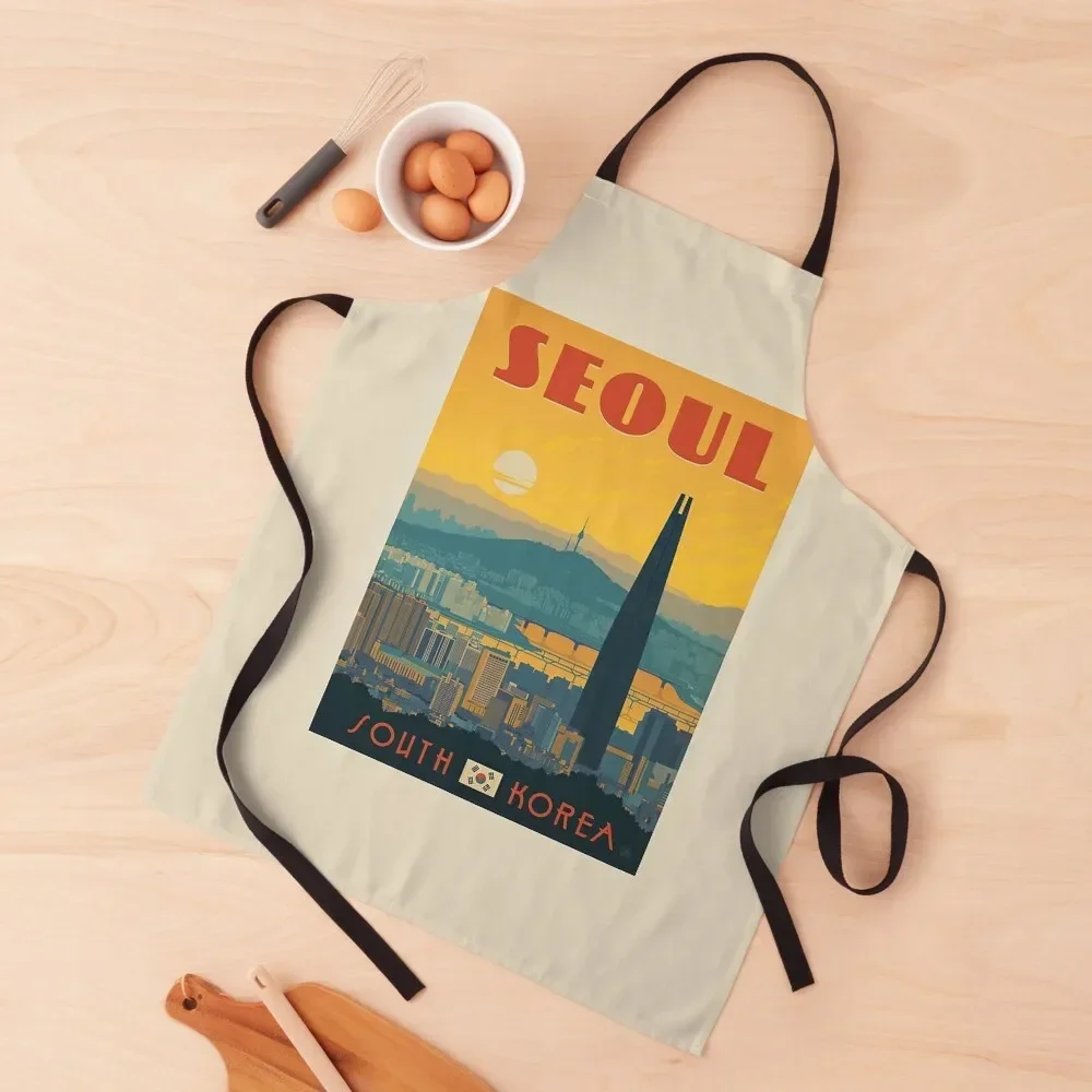 Seoul - South Korea Apron Kitchen Things work ladies Apron