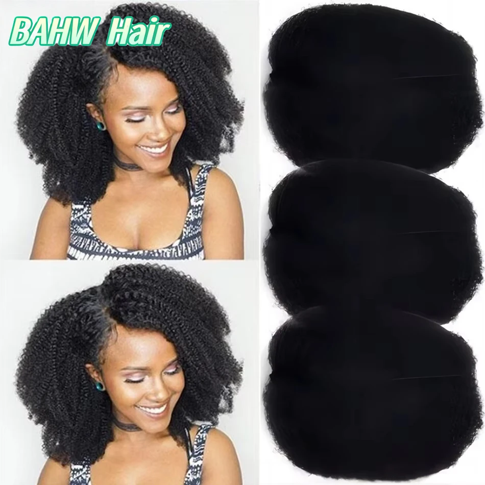 الأفرو غريب الشعر البشري 10 قطعة الشعر البرازيلي اللون الطبيعي عذراء الشعر حزمة 30 جرام/قطع الشعر السائبة للنساء السود وصلات شعر