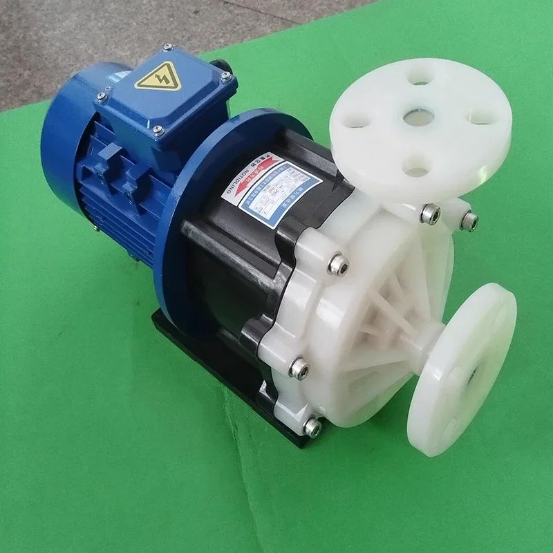 Plastic PP Circulating Water Pump 220V Three-Phase  Magnetic Drive Pump Corrosion-resistant Acid Alkali Resistant Chemical Pump