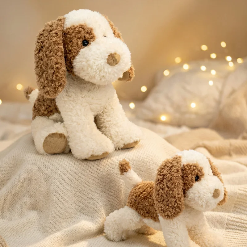 Juguete de Peluche de Perro Beagle Realista, Adorable Peluche Suave y Esponjoso, Muñeco de Cachorro para Niñas, Niños, Bebés, Regalos, Decoración del Hogar