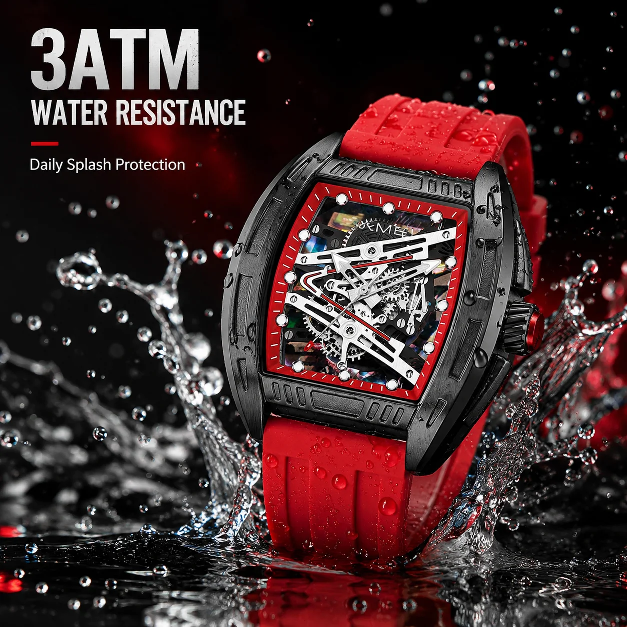 SKMEI 7068 Quartz Watches 3Bar Waterproof Men's Wristwatch Women Fashion Clock Timer Luminous Hands Outdoor Activity Street Wear