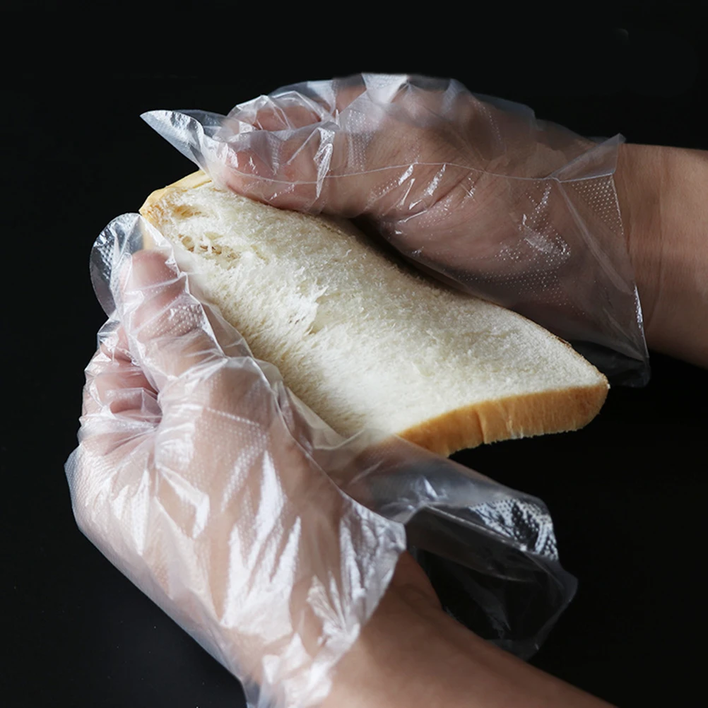 

Plastic 20 Packs Large Size Disposable Hand Protective Cover Kitchen Cleaning Food Grade Gloves Plastic Gloves