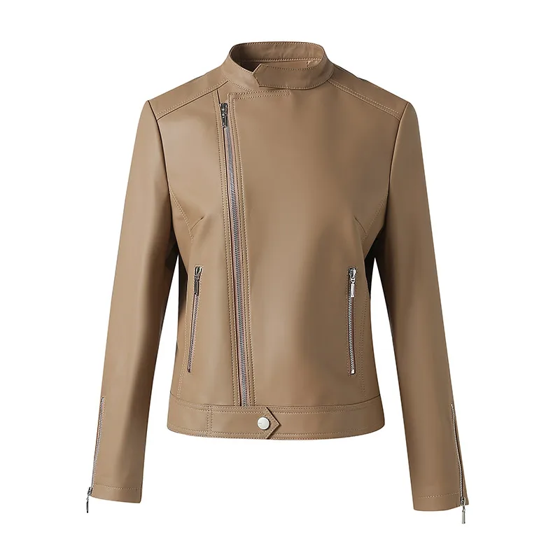 Casual Women's Genuine Leather Blazer Single Breasted Real Leather Jacket Female Autumn