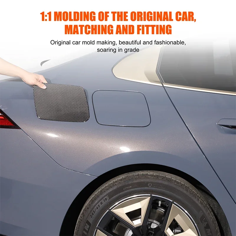 

Soft Carbon Fiber Car Body Fuel Tank Cap Cover Trim Sticker For BMW 5 Series i5 G60 G68 2024 2025 Exterior Shield Accessories