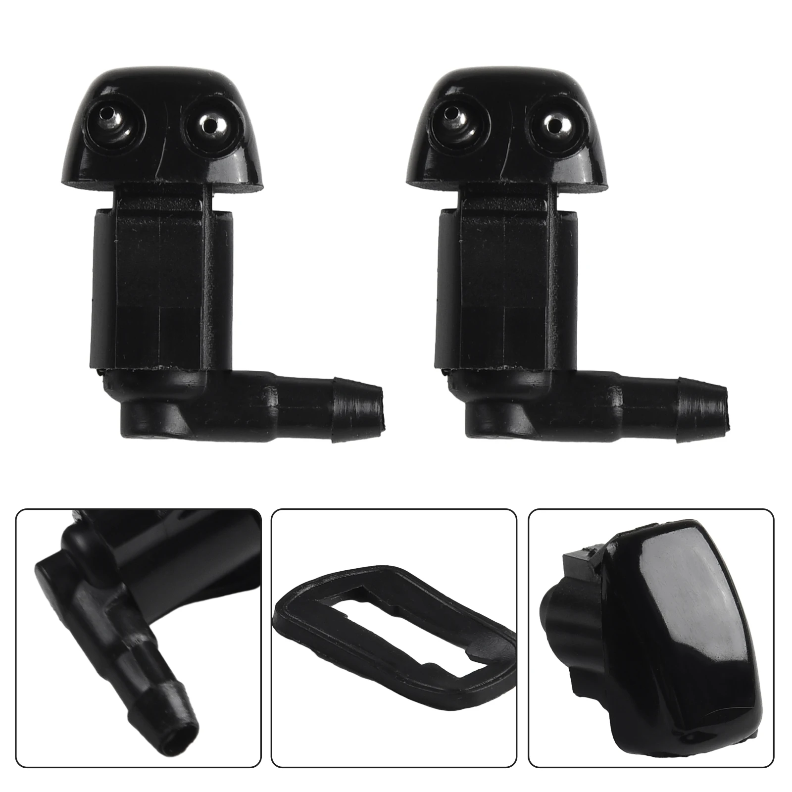 For Mazda Washer Nozzle Front Fit For Mazda 3 5 6 ABS Black Direct Replacement Washer Nozzles Jet High Quality