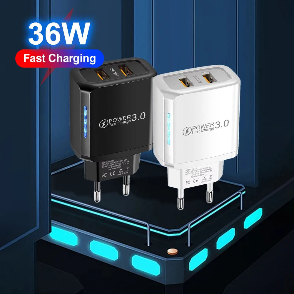 2 Usb Charger 36W F…