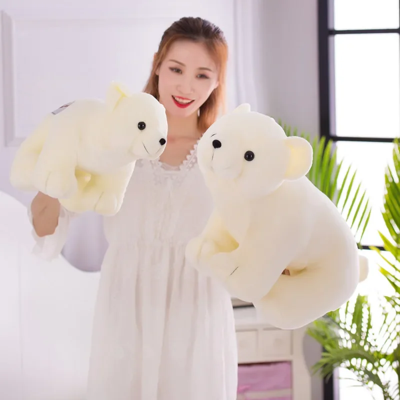 Plush Toy White Polar Bear Kawaii Cartoon Animal Stuffed Doll Girl Friend Birthday Gift Christmas Present Party Decor