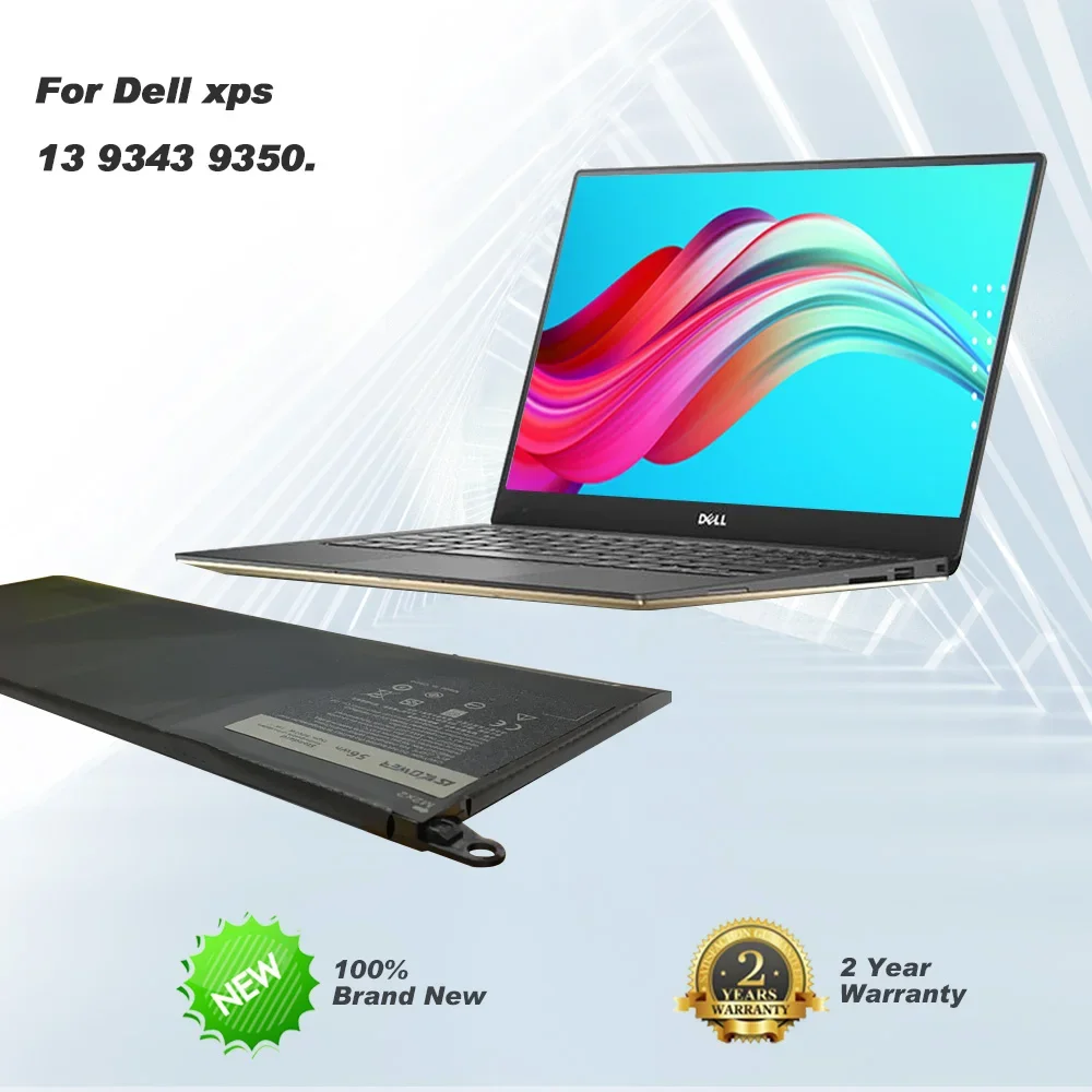 SKOWER 56Wh 90V7W Laptop Battery For Dell xps 13 9343 9350 Replacement JD25G