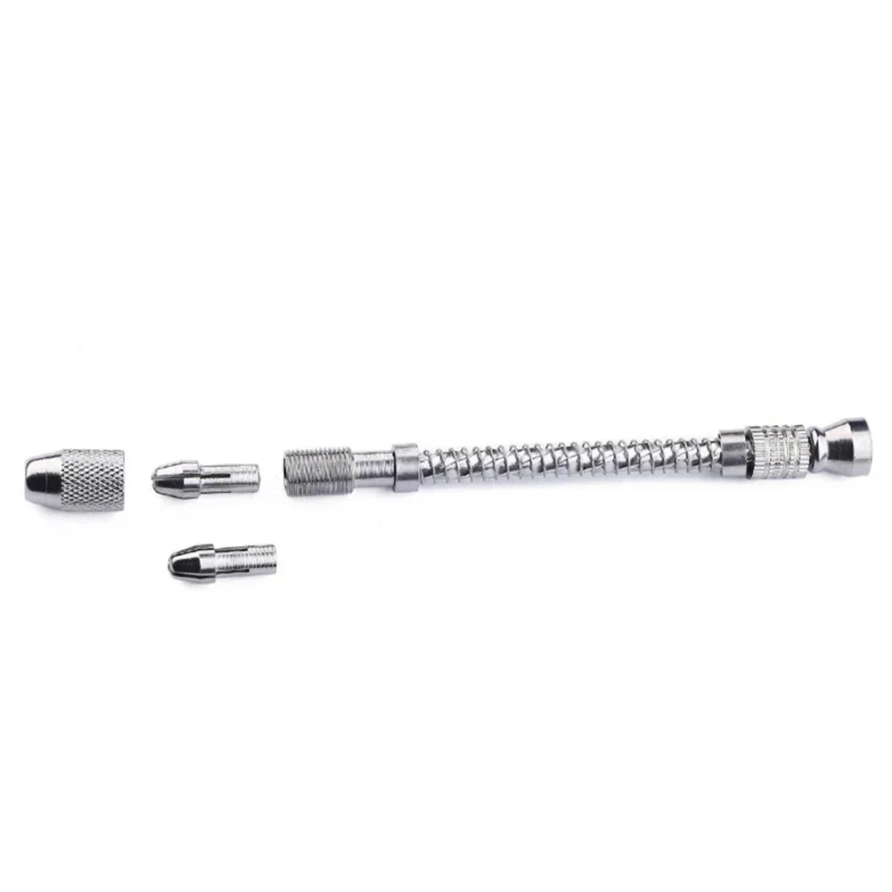 

Practical Hand Drill Semi-Automatic Silver Tools Woodworking 0.1-2mm Alloy Chuck Drill Bit Drilling For Carving