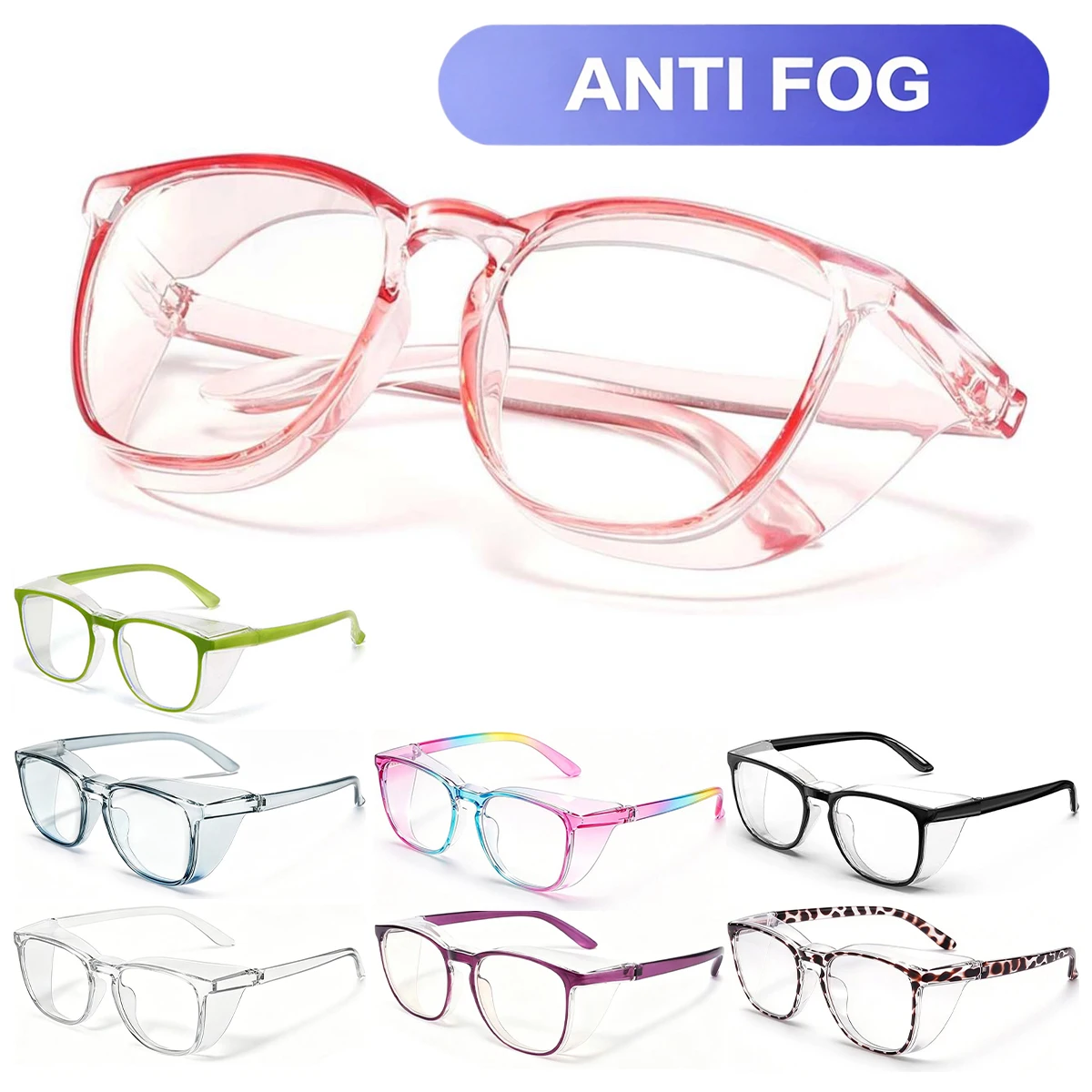 Safety Glasses, Stylish Goggles With No Fog Lense, Alternatives To Regular Protective Eyewear For Lab and Nursing.HM9