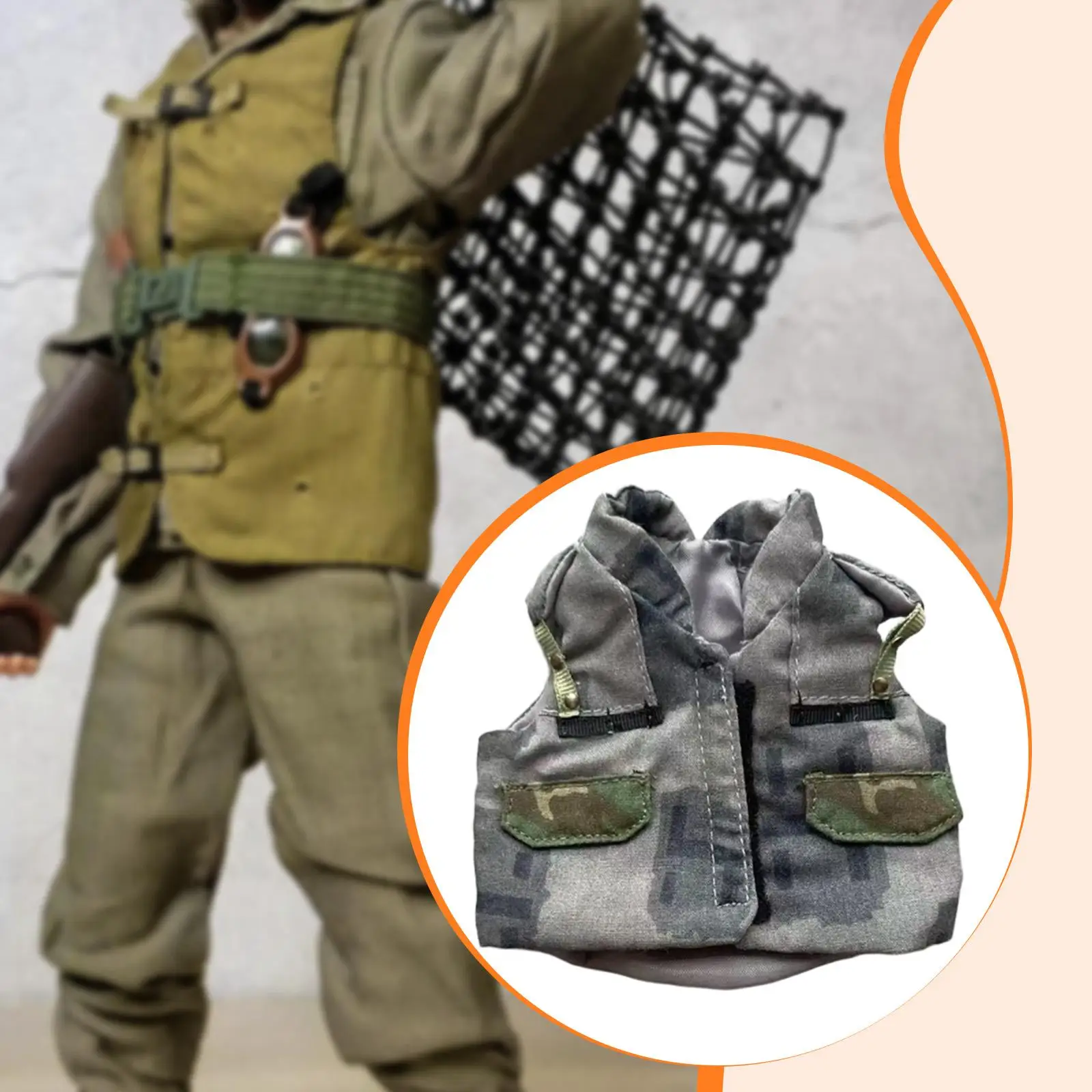 

1/6 Action Figure Clothes Vest Miniature Clothing Doll Clothes for 12 inch Figures Dolls