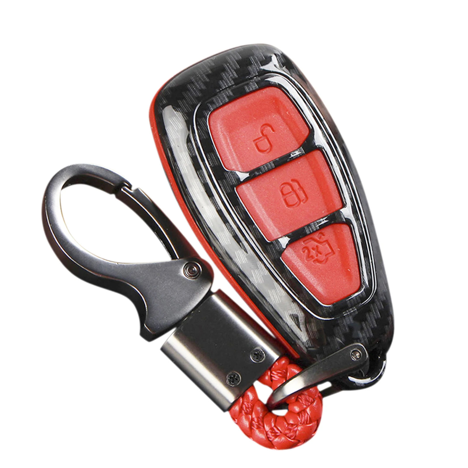 Carbon Faser Auto Remote Key Fob Fall Shell Cover Ersatz Für Fords/Focus/Fiesta/Kuga/C-Max Automotive Zubehör