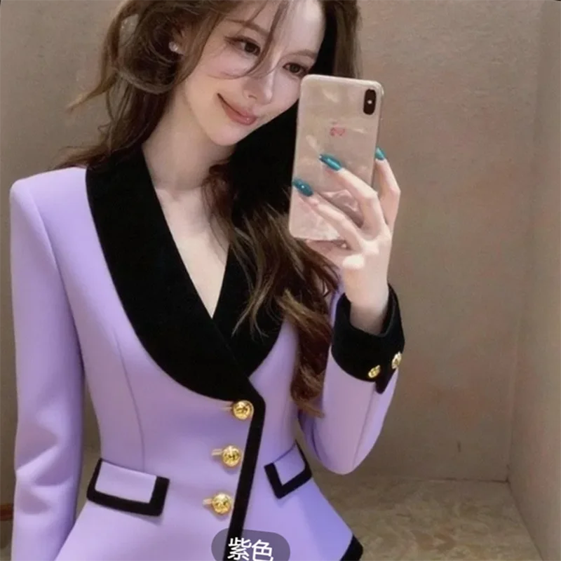 Women's Fashion Knitted Sweater Outerwear Spring Autumn 2026 Elegant High-End Waist-Cinched Versatile Top Trendy Must-Have