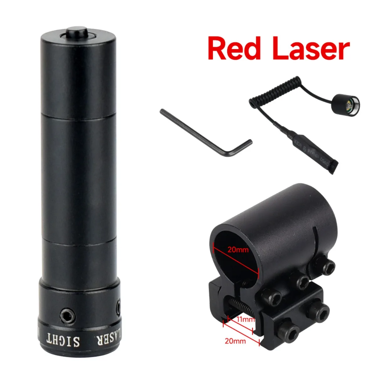 Outdoor Rotpunkt Rot/Grün Laserzielgerät Jagdzubehör Sport Langstrecken-Laserkalibrator für 11/20mm Schiene – Detail 9