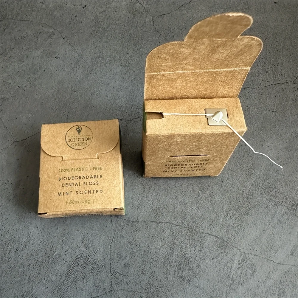 خيط تنظيف الأسنان بالنعناع ، 50 متر ، قابل للتحلل الحيوي ، تنظيف عميق ، محمول ، خيط تنظيف للأسنان للعناية بالفم #2