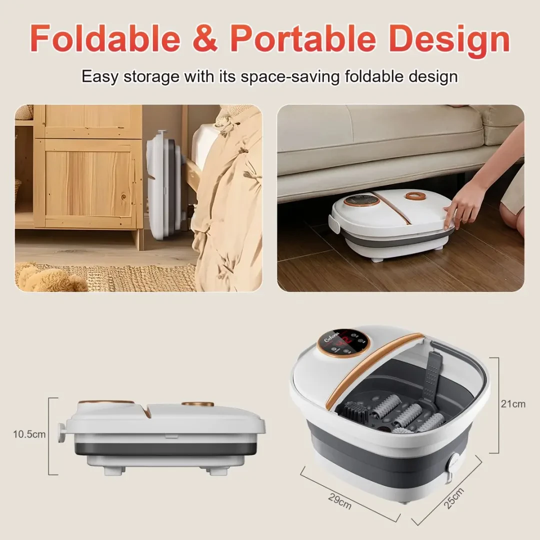 Foot Spa Smart  Folding High Deep Foot Soaking Bucket Automatic Heating Intelligent Constant Temperature Foot Bath Electric Mass