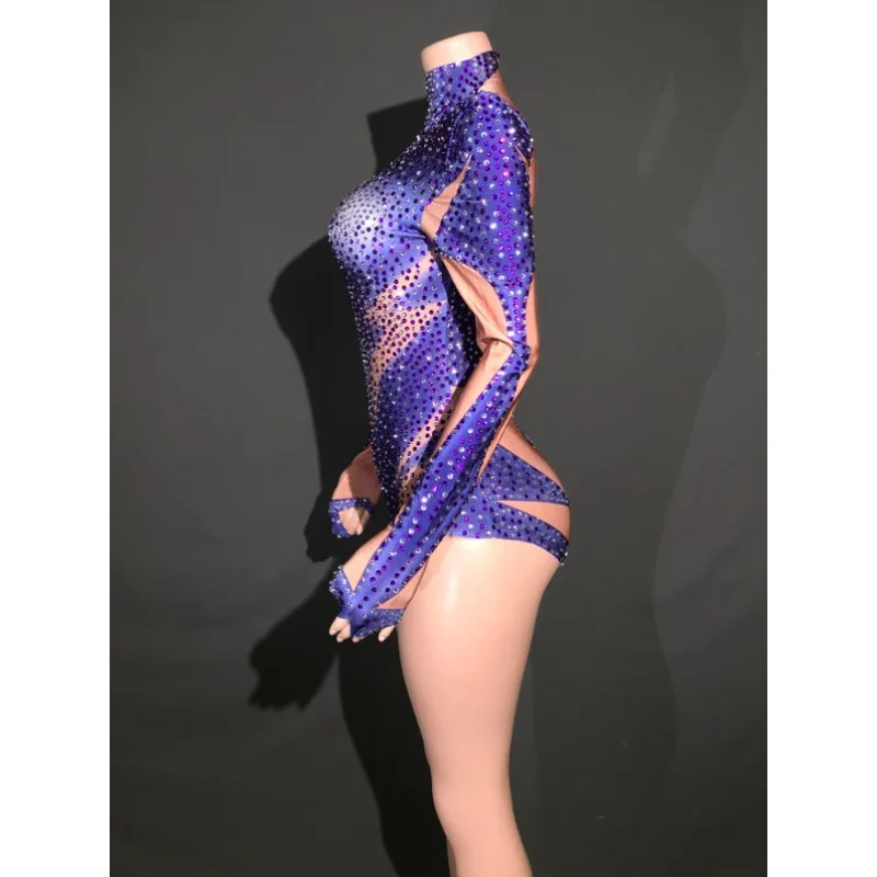 Onesie Bar Glanzend Sexy Zanger Kostuum Dansen Kostuum Avondjurken Luksusowe Prestaties Outfits Vestidos Festas E Eventos