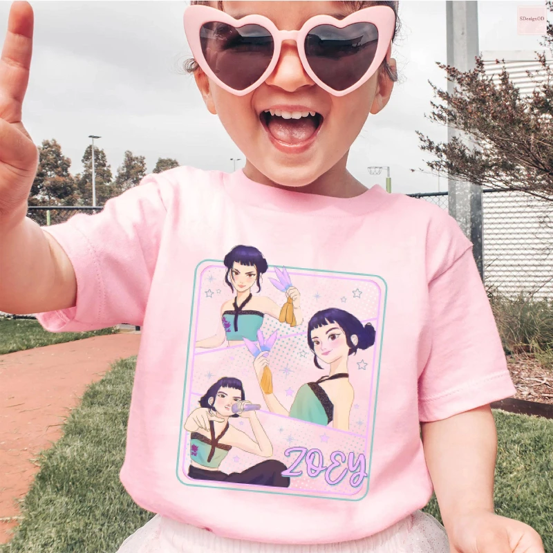 

Zoey Huntrix Kpop Demon Hunters Comfort Colors T Shirt, First Day of Kindergarten Shirt, Back To School Outfit, Kids T Shirts