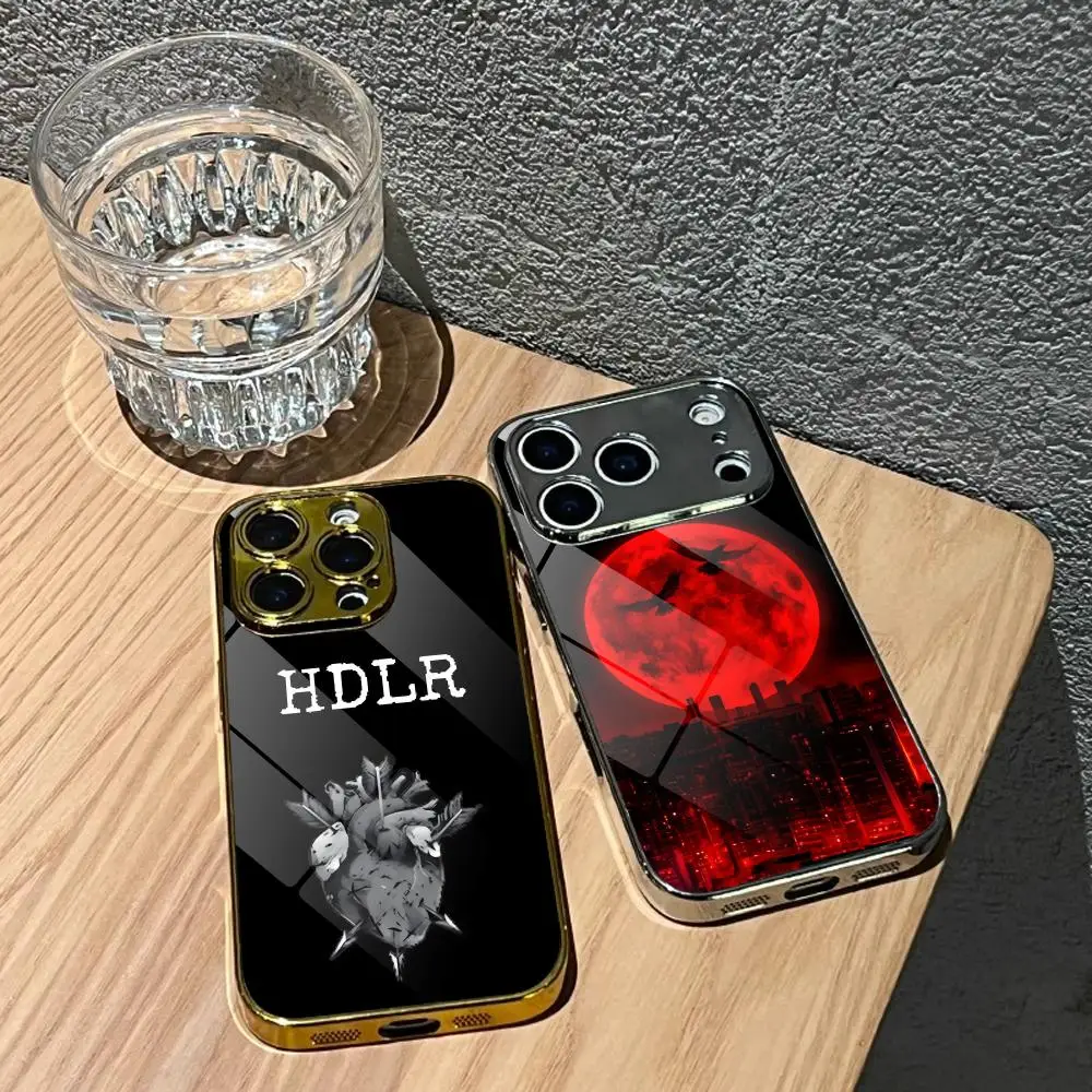 Singer N-Natos y Waor Phone Case For iPhone 17 16 15 14 13 12 Pro Max Plus Electroplated Metal Bumper Case Tempered Glass Back - view 3