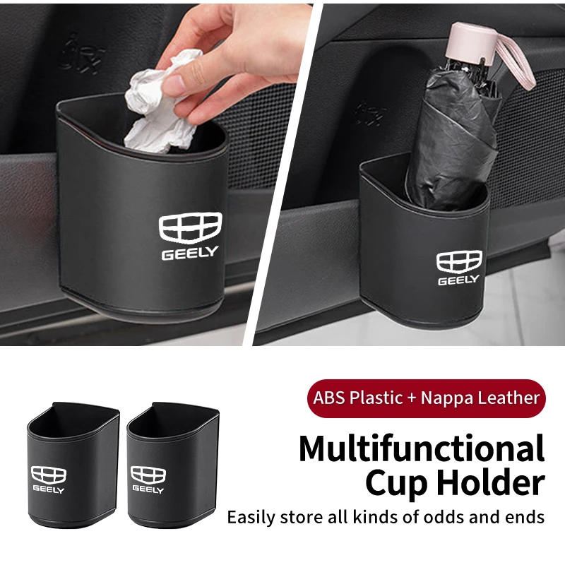 Car Door Water Cup Box Mug Drinks Storage Bag Accessories For Geely EX2 Atlas Boyue NL3 X6 EX5 EX7 Coolray Monjaro