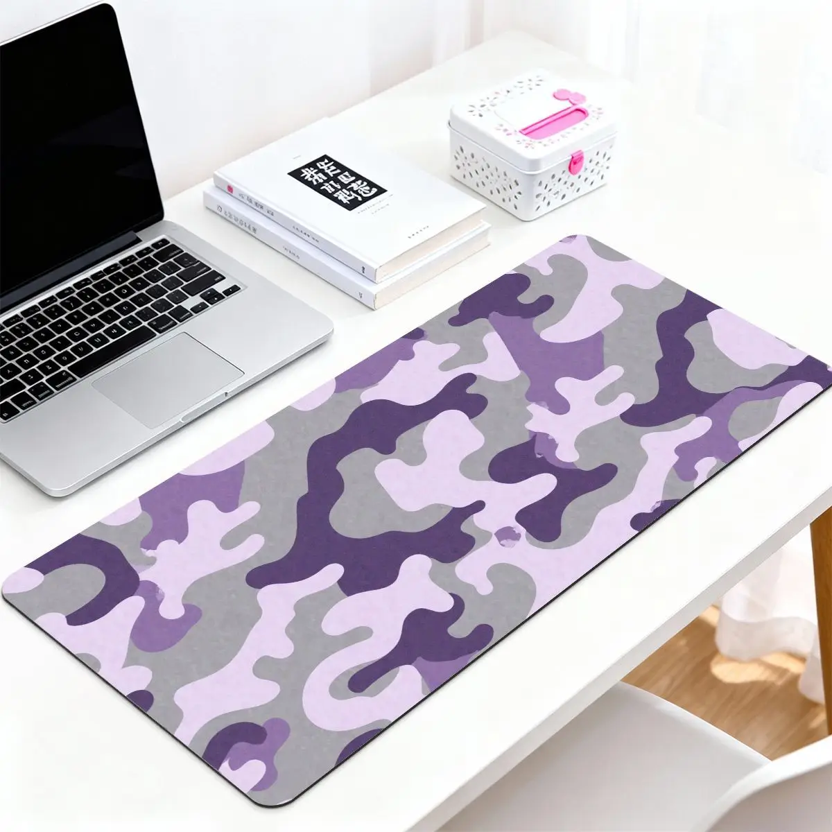 Vintage Retro Stamp Postmark Pattern Non-Slip Rubber Mouse Pad, Antique Postal Style Desk Mat for Gaming Office Home