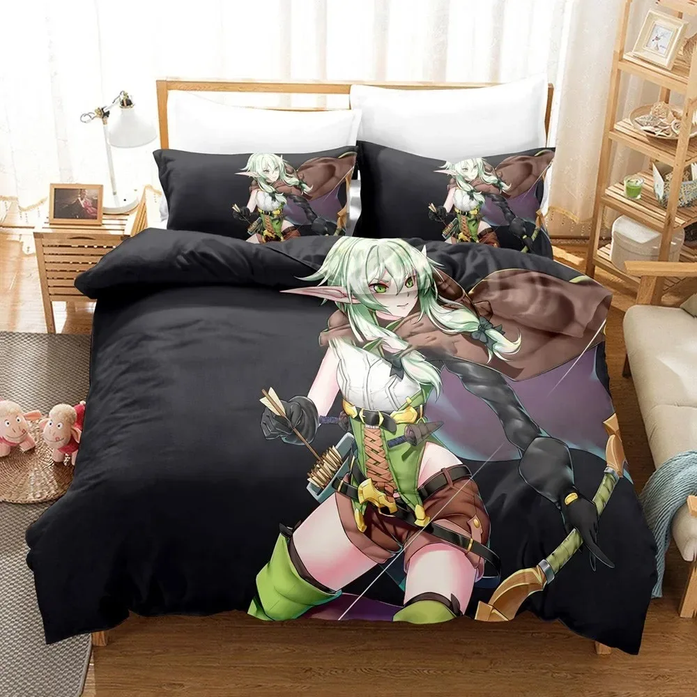 

Goblin Slayer Bedding Set Anime Girl Bed Linen Quilt Duvet Cover Sets Home Decor Single Queen King Size Gift Kids Kawaii Cartoon