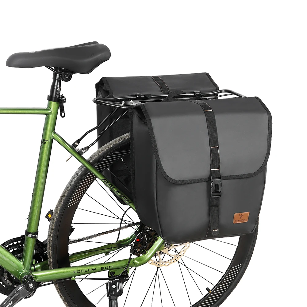 Rear Seat Panniers Pack Multifunction Bicycle Saddle Bag Large Capacity Waterproof Bike Tail Bag with Handle for Outdoor Riding