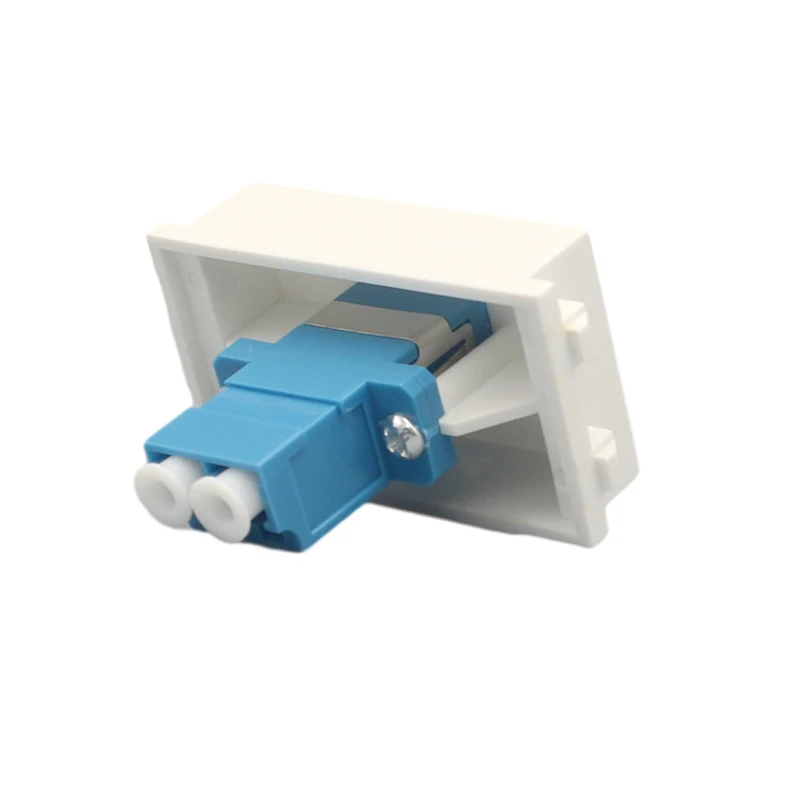 LC Duplex Fiber Optic Connector LC-LC Coupler Slot Socket 23x36mm Module For LAN Data Center Patch Cabling Connection