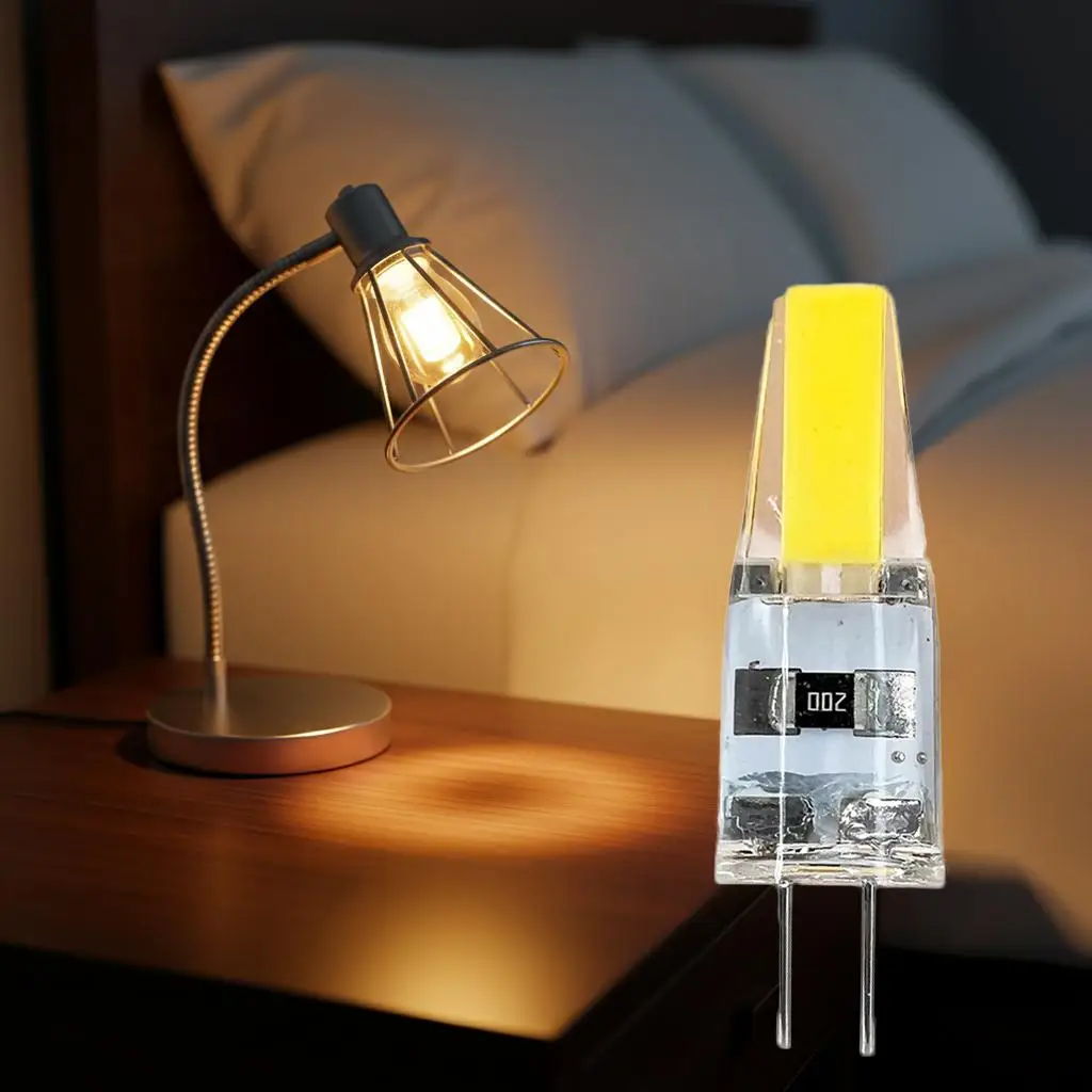5X G4 LED Silicone Lamp 6W Dimmable Bulb Ac DC12V COB Light Cool White Warm Spotlight Bombillas Lamparas Clear Chandelier