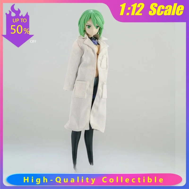 

Белый лабораторный халат доктора 1/12 для 6-дюймовых фигурок Romankey (мужские и женские), аксессуар для сцен, модель медицинской одежды