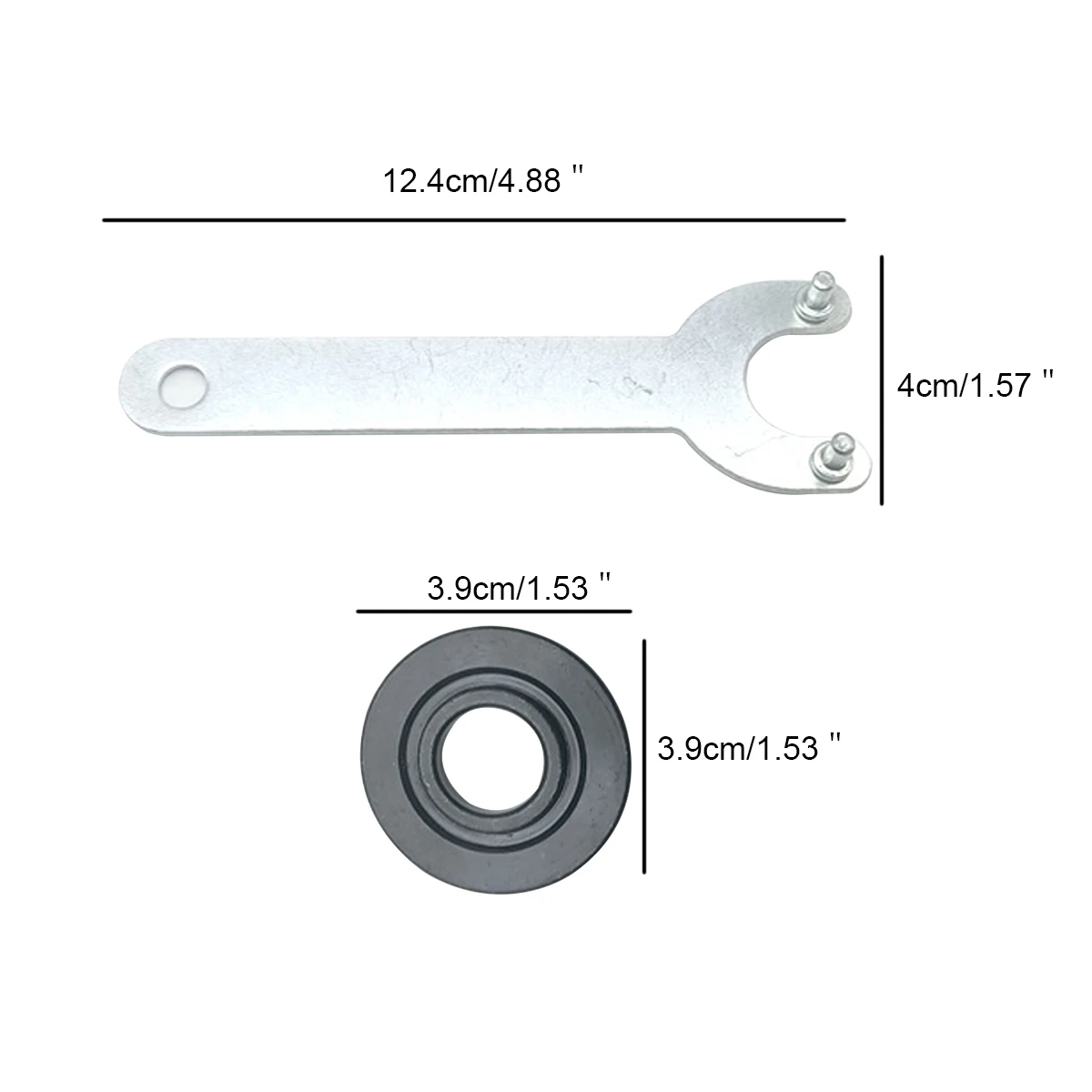 125 pressure plate+wrench, 5/8 Inch Grinder Angle Spanner Wrench Flange Nut