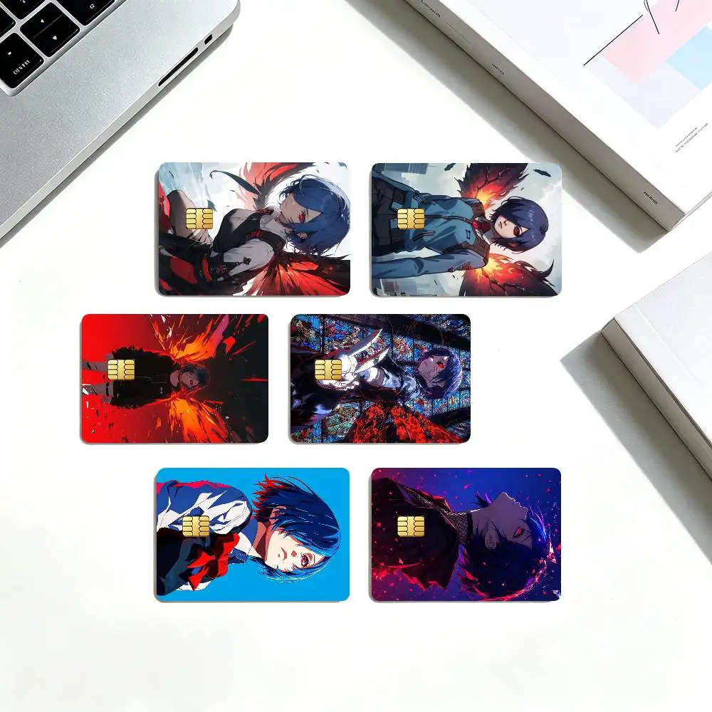 T-Touka K-Kirishima Tokyo Ghoul  Credit Card HD Stickers Game Card Decal Small Chip Waterproof Sticker Gift
