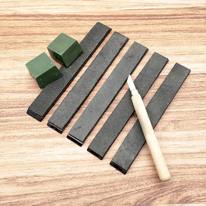 Cowhide leather article Chromium Oxide Polish belt balck Leather Honing Strop fine grinding Razor Accessories kitchen bar tool